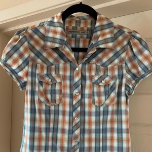 Cute paperdenim& cloth blouse